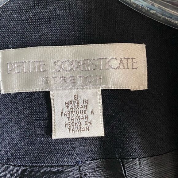 Petite Sophisticate stretch Blazer Wool Blend Black Lined 8 - Picture 6 of 8